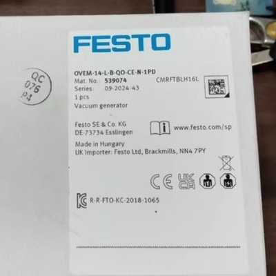 1PC New Festo OVEM-14-L-B-QO-CE-N-2P-H Vacuum Generator In Box new Free Shipping