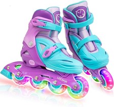 Adjustable Large Inline Skates for Kids Adults and Teens - Full Light Up