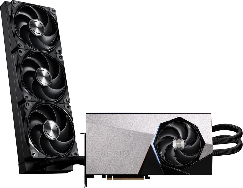 MSI Nvidia GeForce RTX 5090 32G SUPRIM Liquid SOC Graphics Card VD8996 ...