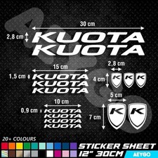 Adesivo decalcomania vinile KUOTA foglio telaio bici bicicletta MTB mod MX