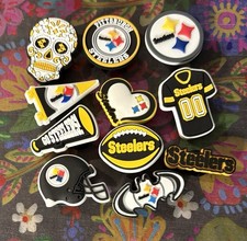 11 Piece PITTSBURGH Football Team Shoe Charms Shoe Decorations Steel City