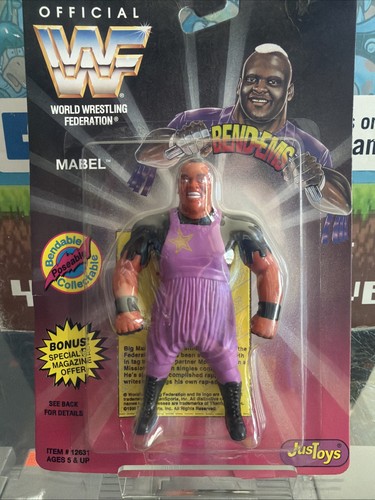 Vintage 1995 Mabel WWF Wrestling Justoys Bend-Ems ...