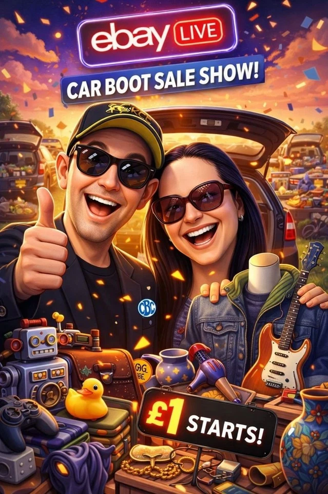The eBay LIVE Car Boot Sale 🔥 Random Chaos | Treasure Hunt | £1 STARTS