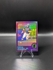 2022 Topps Heritage #223 Ronald Acuña Jr. Chrome Purple Refractor