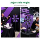 WinSpin 24" Floor Stand Modular Prize Wheel w/ 12 PCS Backup Panels Black Purple — photo 5