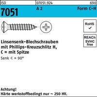 500Er Pack(Stk) 007051920040048025 Blechschraube Iso 7051 Liseko M.Spitze/Kreuz