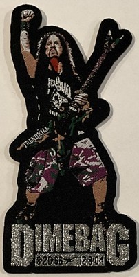 Pantera - Dimebag Darrell 3'' x 5'' Shaped Woven Patch [90s Groove Metal]