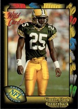 1991 Wild Card Vinnie Clark Rookie Green Bay Packers #97. rookie card picture