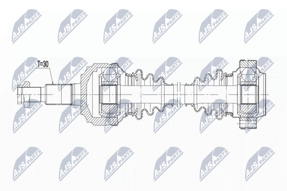 Driveshaft Rear Axle Left Manual Transmission NPW-VW-186 NTY for PORSCHE VW - Image 5