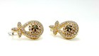 Hurrem Sultan 925 Sterling Silver Handmade Bronze Green Peridot Women's Earrings — photo 1