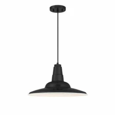 Park Harbor PHPL3261GLBK Longden 19" Wide Pendant, Black
