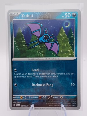 Pokemon TCG - Shrouded Fable - Zubat 027/064 - Reverse Holo - Near Mint