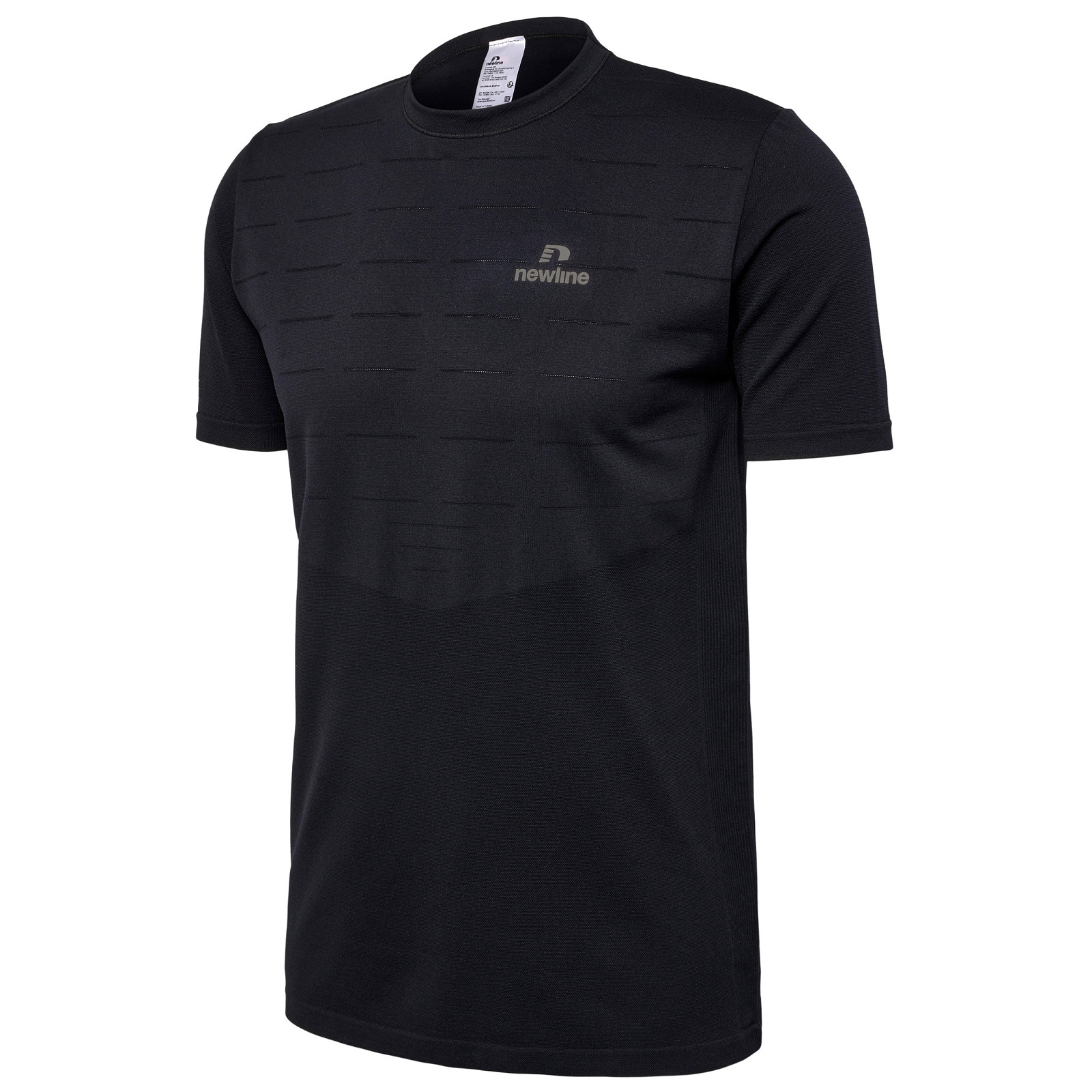 Бесшовная футболка Newline Laufshirt NWL Riverside Sportshirt schwarz 510304 2001 4490₽