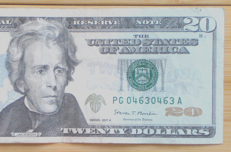 2017 $20 Dollar Bill US Federal Reserve Note  04630463 Repeater Note