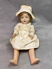 VINTAGE 1930S COMPOSITION 16 INCH DOLL,SLEEP EYES JOINTED AT SHOULDERS AND HIPS