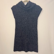NINE WEST Sweater Dress Gray Sleeveless Cowl Neck Size Small