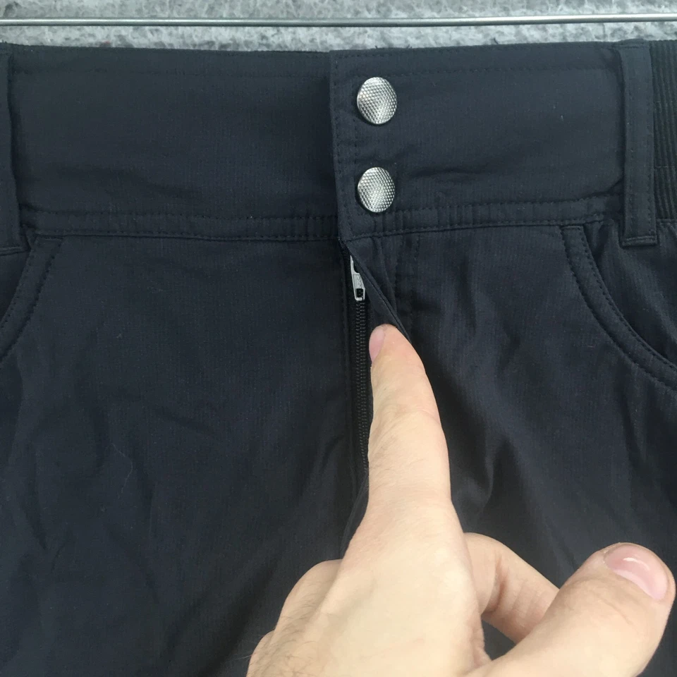 Falda Title Nine línea A para mujer 8 negros bolsillos de tiro bajo cintura elástica cremallera mosca Foto 2 de 4