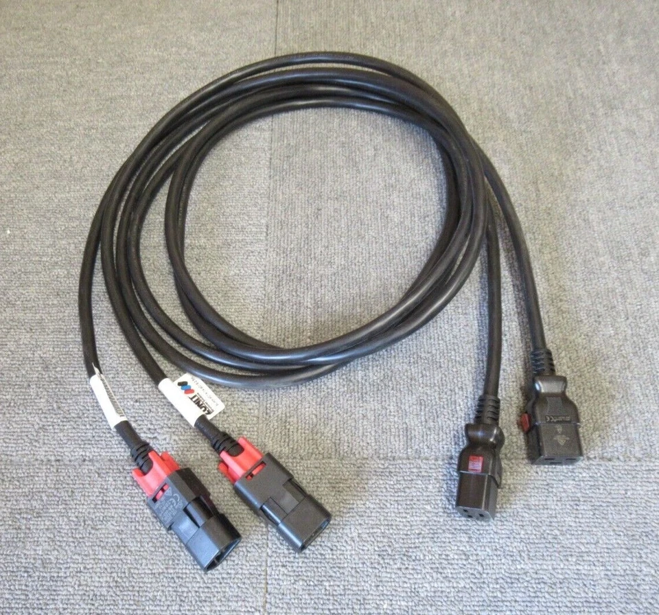 2 x Zonit zLock-zC14-14-aC19-2.5m IEC Dual Locking Cable 2.5M Black C14 To C19 - Image 2 of 4