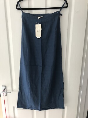 Damenrock Größe S Adini Long Line blau kariert