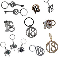 PORTACHIAVI 18 ANNI BOMBONIERA COMPLEANNO FESTA PARTY REGALO DICIOTTESIMO