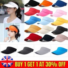 New Sun Visor Adjustable Sports Tennis Golf Headband Cap Men Women Travel Hat UK