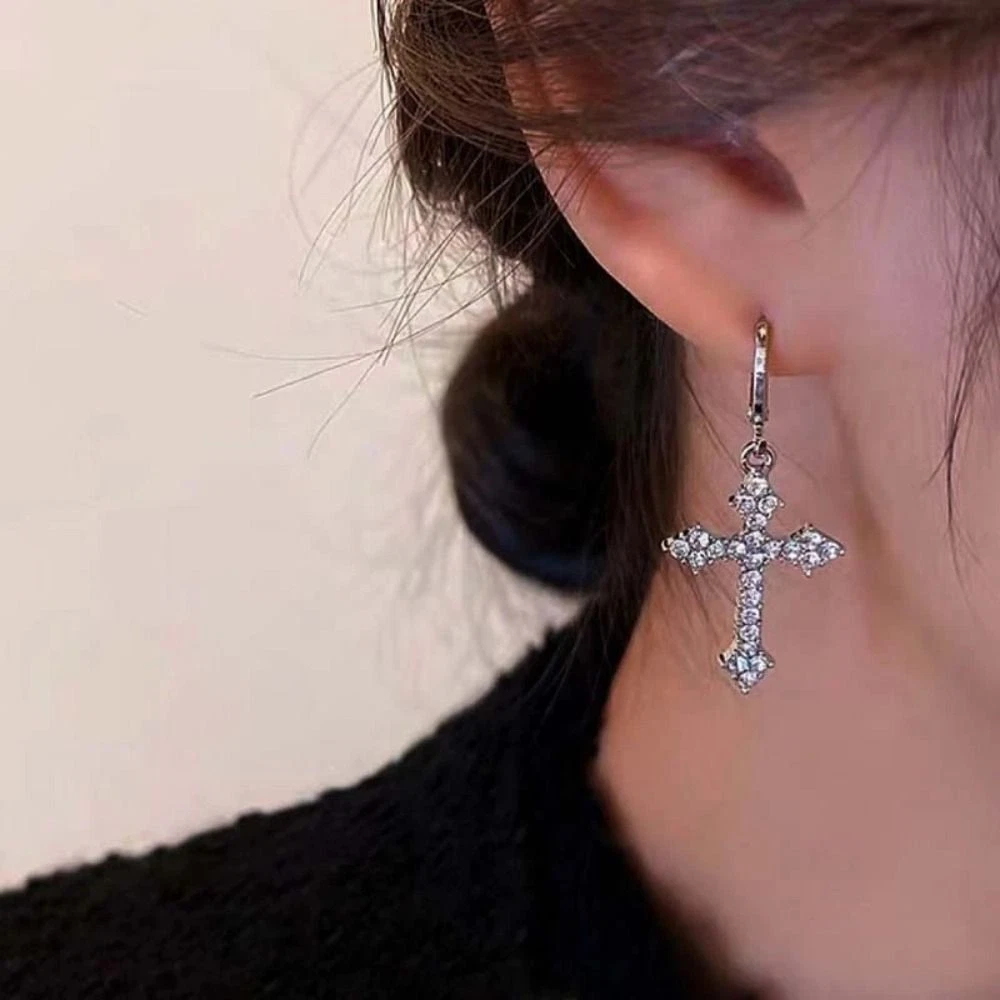 Cross cheap pendant earring