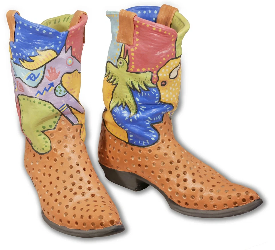 Botas Decoración Tamaño Natural Iluminado Cerámica Hechas a Mano ÚNICAS Artesanas Personalizadas Surtidas  Foto 4 de 4