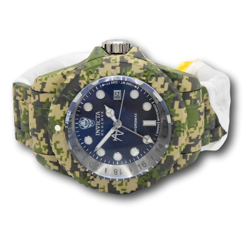 Orologio Invicta Hydromax Verde Mimetico Idroplaccato Uomo 52mm Quarzo Svizzero 40462 - Foto 8 di 14