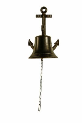 Burnished Brass Wall Bell Still Size Large Entrance