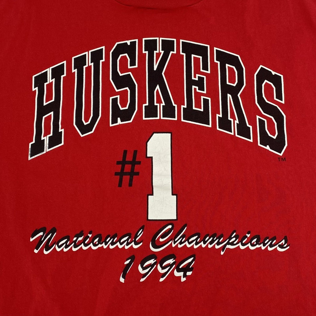 Vintage USA Single Stitch 90s Nebraska Huskers 1994 National 