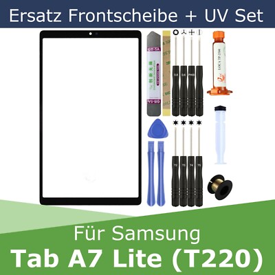 Ersatz Glas für Samsung Tab A7 Lite T220 Display Touchscreen Scheibe + UV Set