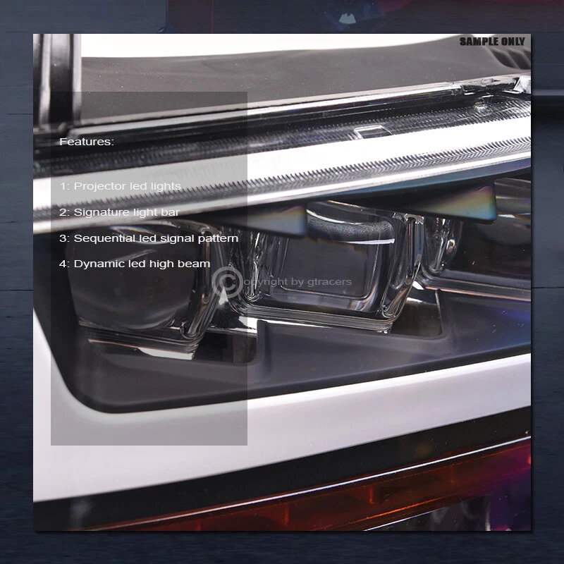 Faros proyectores cuádruples de tubo secuencial LED completos negros para tundra/sequoia 07-13 Foto 4 de 4