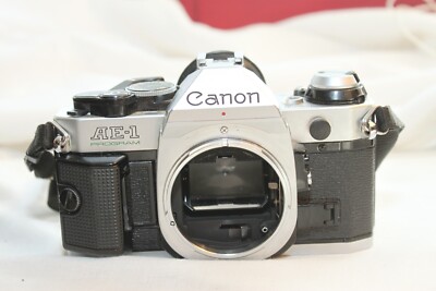 Canon AE-1 Program film camera outfit w/ 28-70mm, 85-200mm lenses
