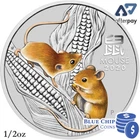 2020 50c Aus Lunar Series III Year of the Mouse 1/2oz Silver Coloured Coin