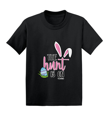 The Hunt Is On - Easter Egg Bunny Rabbit Ears Holiday Kids T-shirt