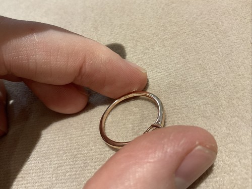 0.66 Carat Lab Created Diamond Solitaire Ring In Rose Gold plated 925 O Half - Picture 7 of 8