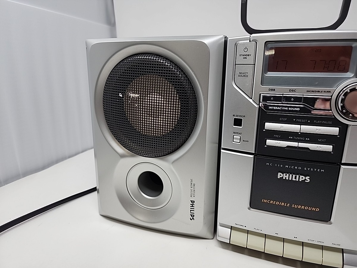 Philips MC-110 Micro System Surround Sound CD/AM/FM (Cassette Not Working)  READ