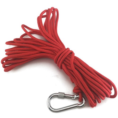 Long Nylon 33FT Rope Cord With Carabiner Clip For Max Magnets Fishing & Climbing - Picture 7 of 15