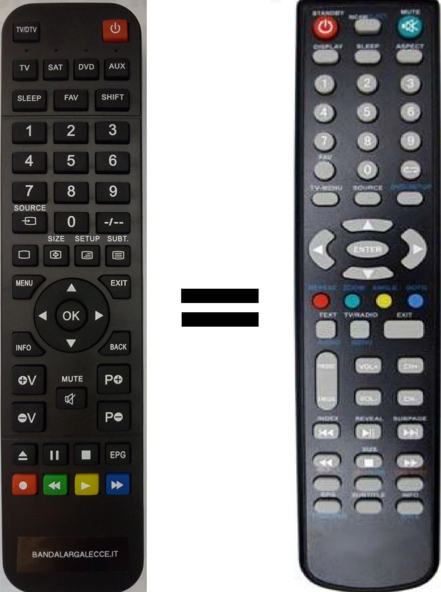 Telecomando Di Ricambio Per TV MYTV TLHG32 - Senza Programmazione, Funzioni Originali, Batterie AAA Non Incluse - 3