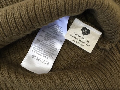 Suéter de hombro caído acanalado Madewell espárragos verdes talla S nuevo con etiquetas - Imagen 8 de 9