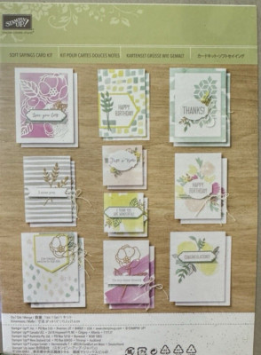 Stampin' Up! Soft Sayings Card Kit Ink Stamps Makes 20 New