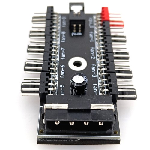 PC CPU Case Fan Splitter 4pin 10 Channel Hub Board PWM Control IDE Power Cable - Afbeelding 3 van 12