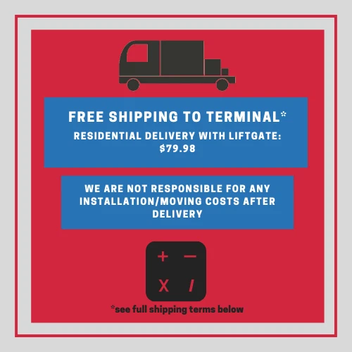 Additional Charge for Curbside Delivery with a Lift-gate Service