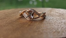 14k Rose Gold Ring Mount Setting with 0.20 Di...