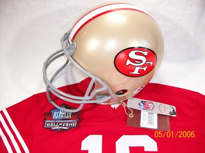 100% NWT YOUTH BOYS LARGE (7) 49ERS JOE MONTANA FOOTBALL JERSEY