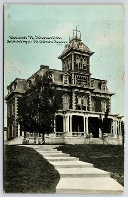 Atchinson KS~Elaborate 2nd Empire~Mount St Scholastica Academy~1910 CU Williams