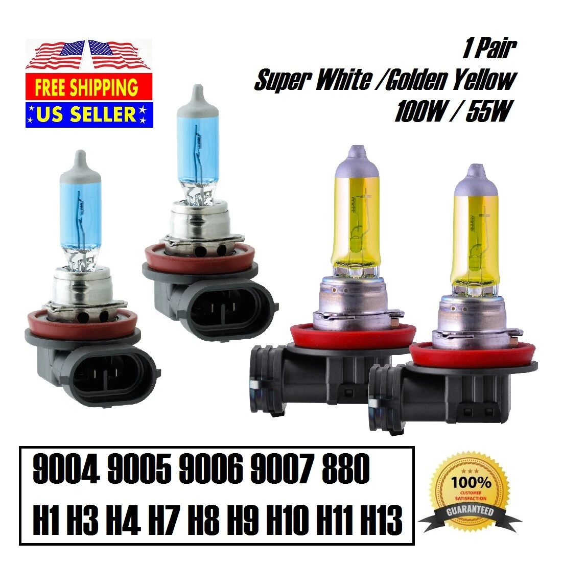 Us Stock 15000lm Fan Cooling H1 H3 LED Car Light H7 H8 H9 H10 H11 9005 9006  H4 H13 LED Headlight Bulb - China LED Headlight Bulb, LED Headlight