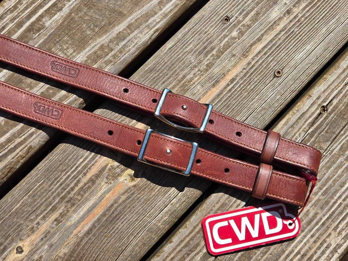 Étriers Anglais Pour Selle De Dressage 4 1/2 Pouces - Coussinets Marron