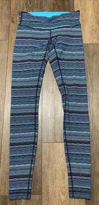 Lululemon Wunder Under Leggings Womens 6 Digital Oasis Multi Color Train Tight