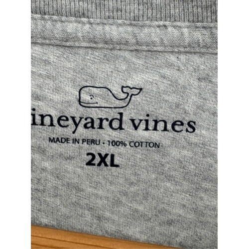Camiseta Vineyard Vines Manga Larga Las Vegas Hombre Talla XL Gris - Imagen 4 de 8